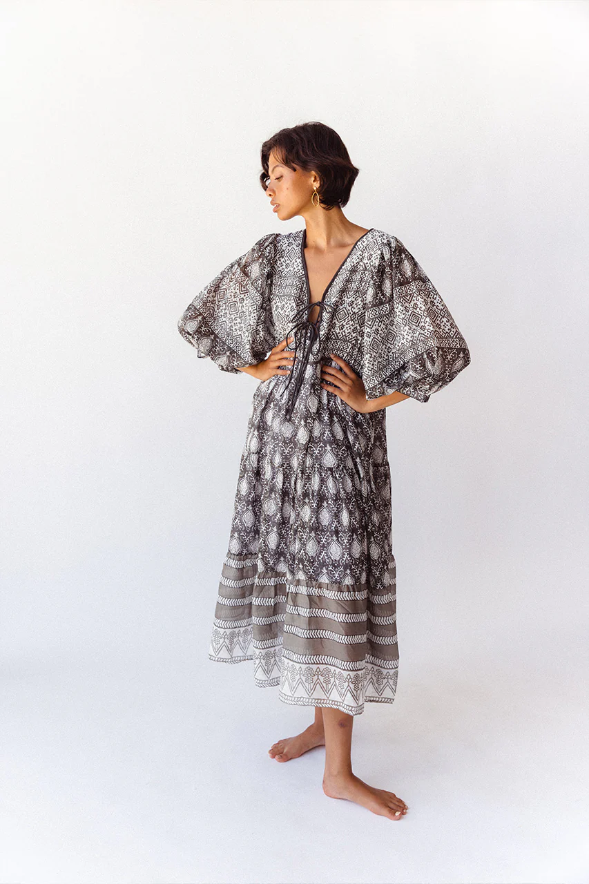 Jasmine Midi Dress ~ Charcoal - Image 10