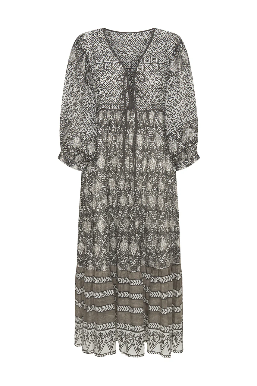Jasmine Midi Dress ~ Charcoal - Image 3
