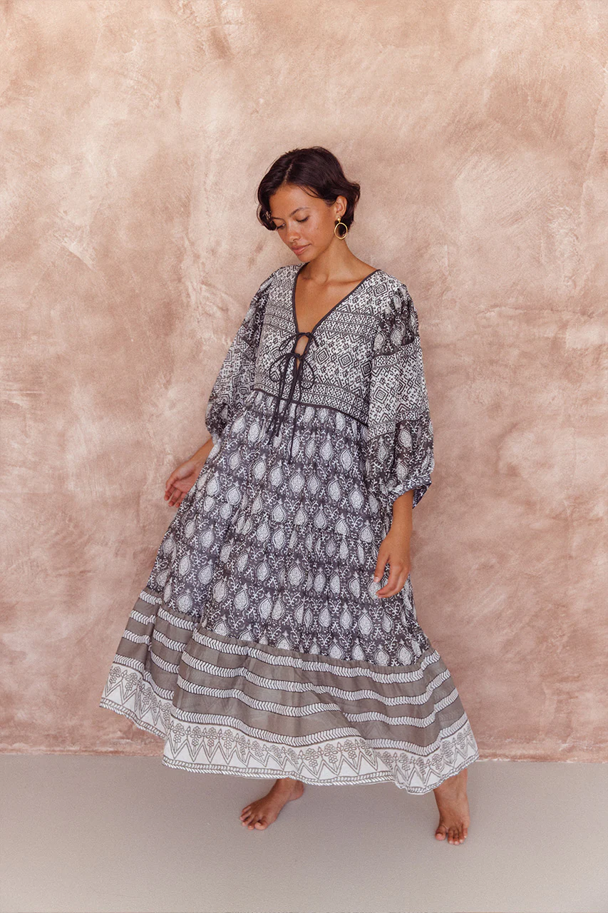 Jasmine Midi Dress ~ Charcoal - Image 5