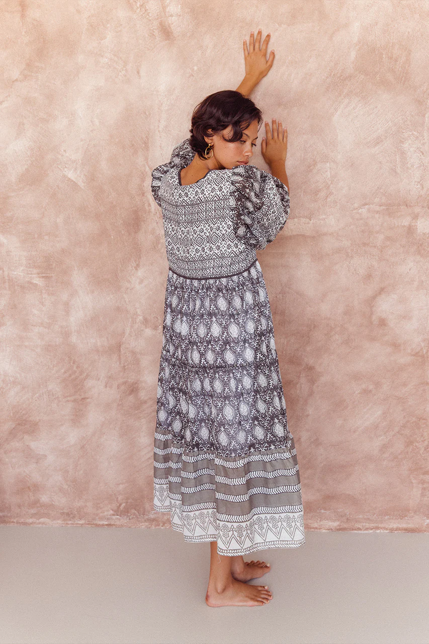 Jasmine Midi Dress ~ Charcoal - Image 6