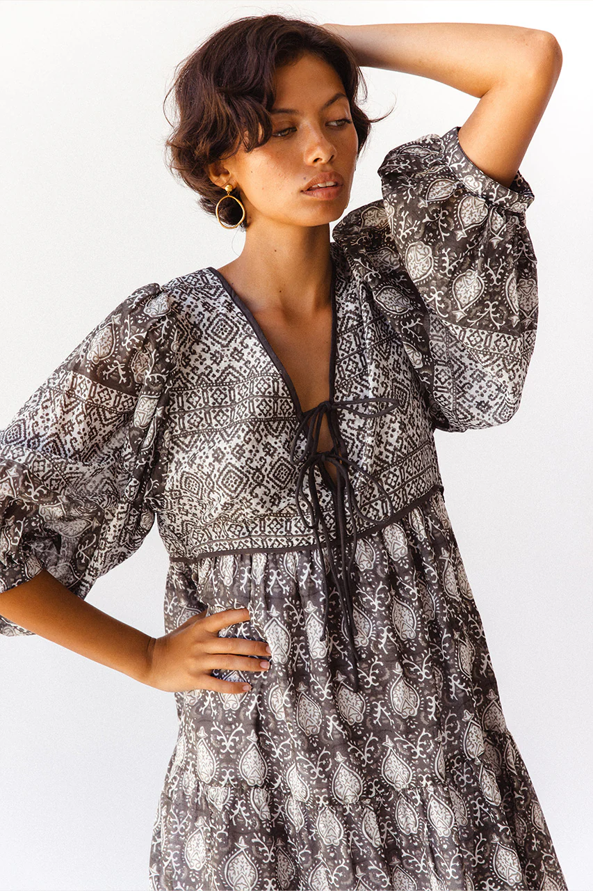 Jasmine Midi Dress ~ Charcoal - Image 8