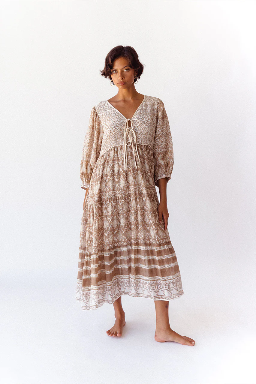 Jasmine Midi Dress - Shell - Image 7