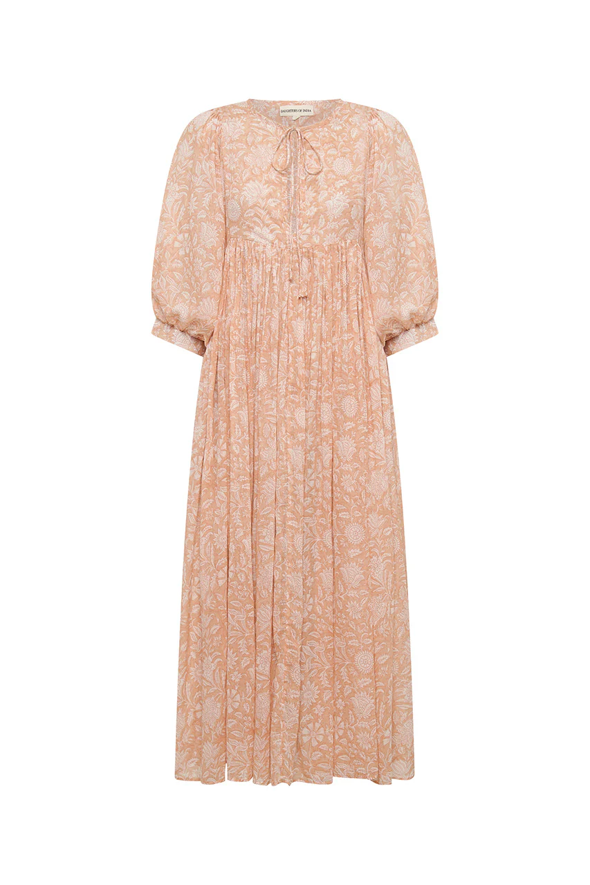 Kyra Midi Dress ~ Apricot Blush - Image 3