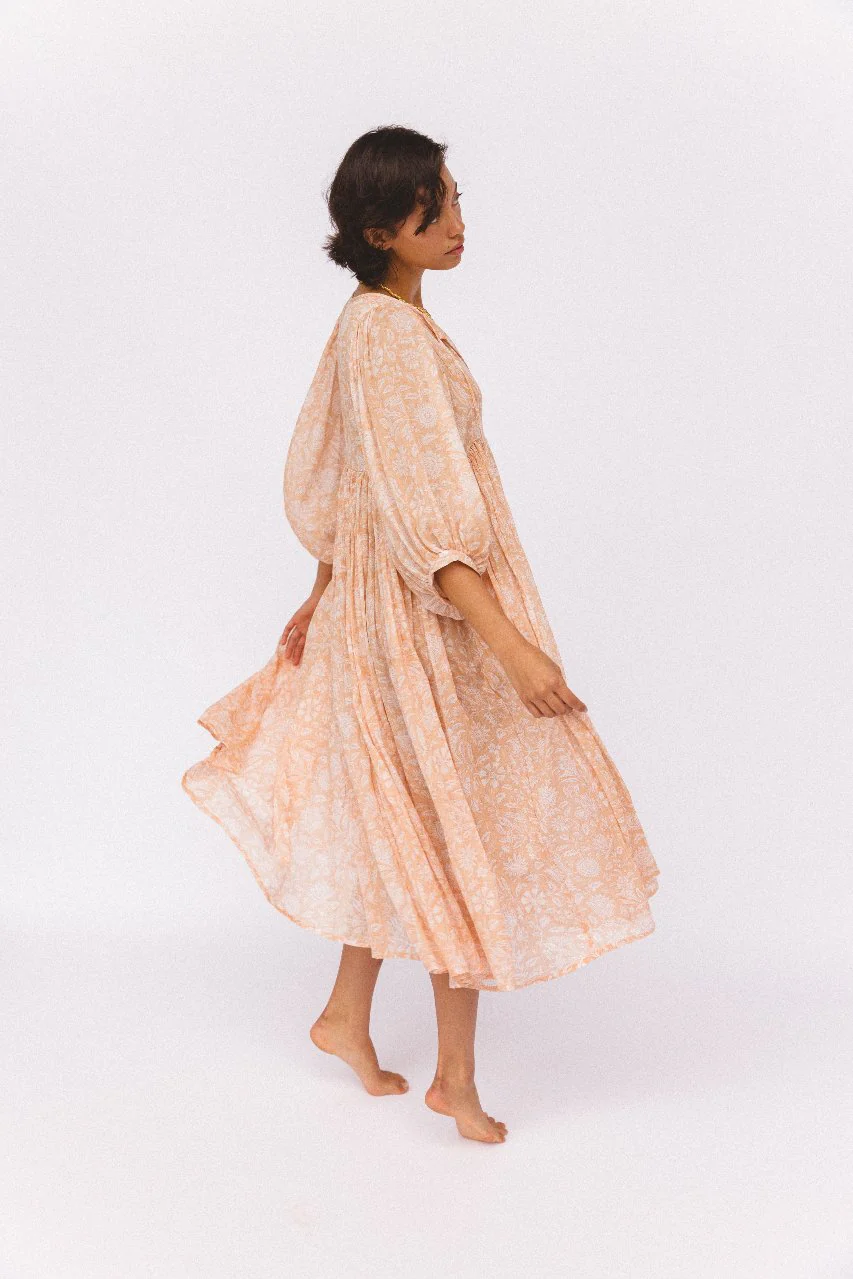 Kyra Midi Dress ~ Apricot Blush - Image 4