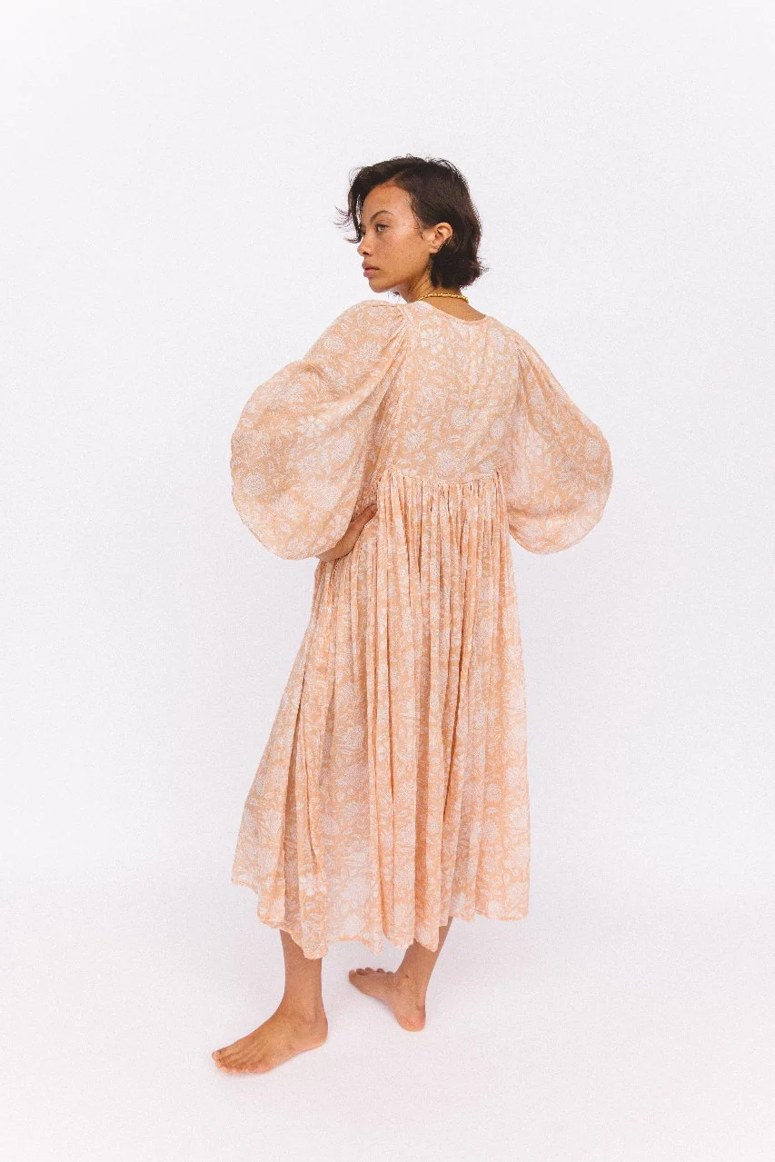 Kyra Midi Dress ~ Apricot Blush - Image 5