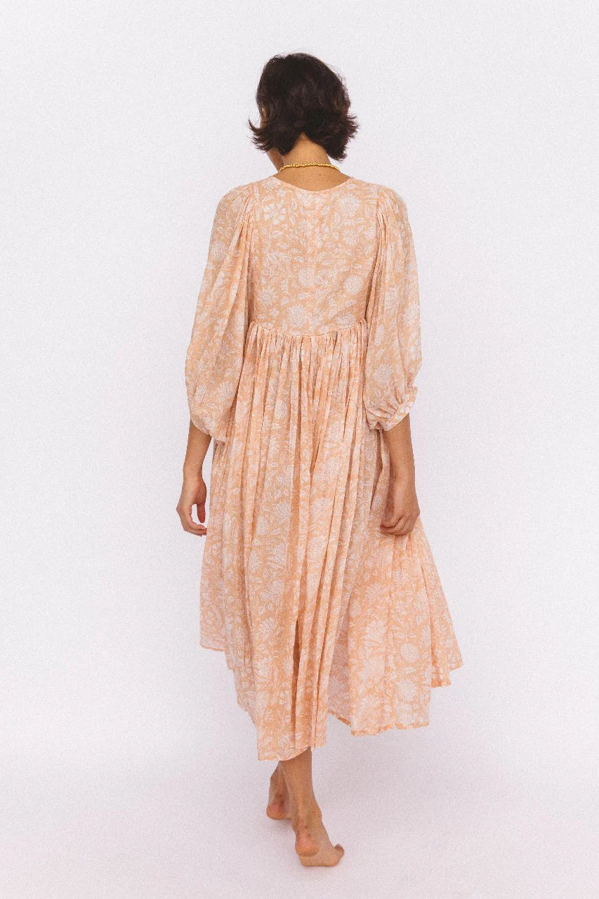 Kyra Midi Dress ~ Apricot Blush - Image 7