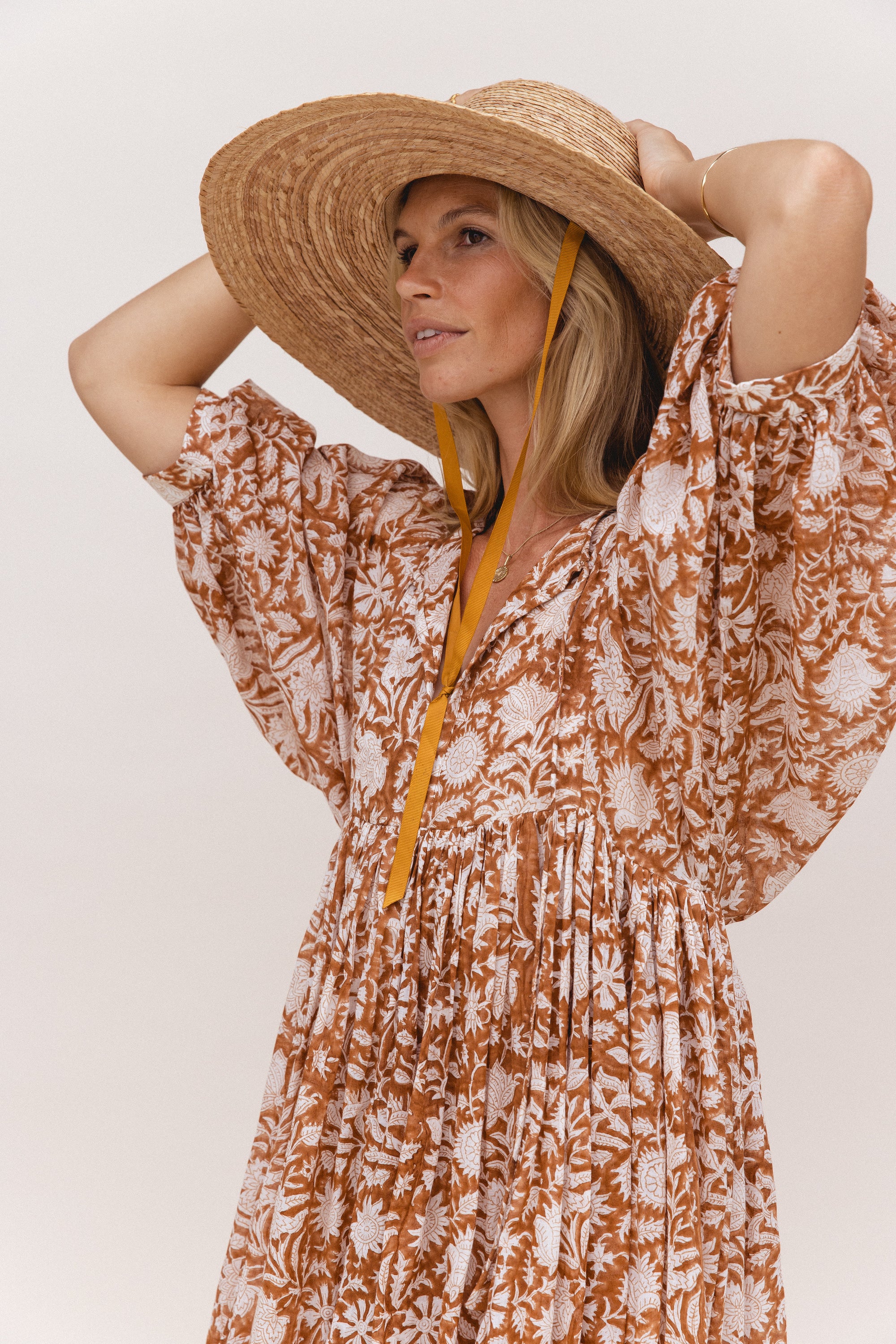 Kyra Midi Dress ~ Caramel - Image 7