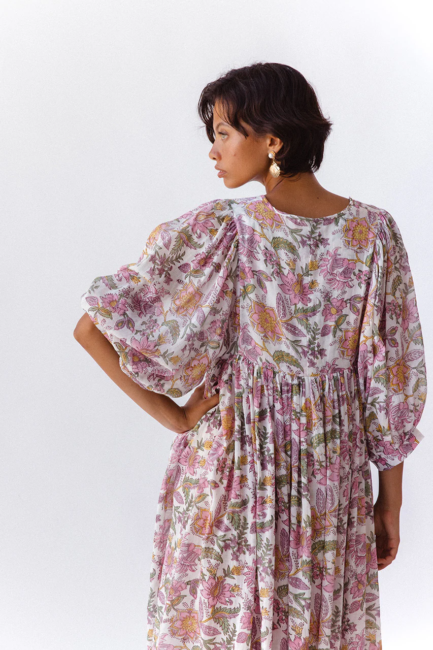 Kyra Midi Dress ~ Fuchsia Bloom - Image 4