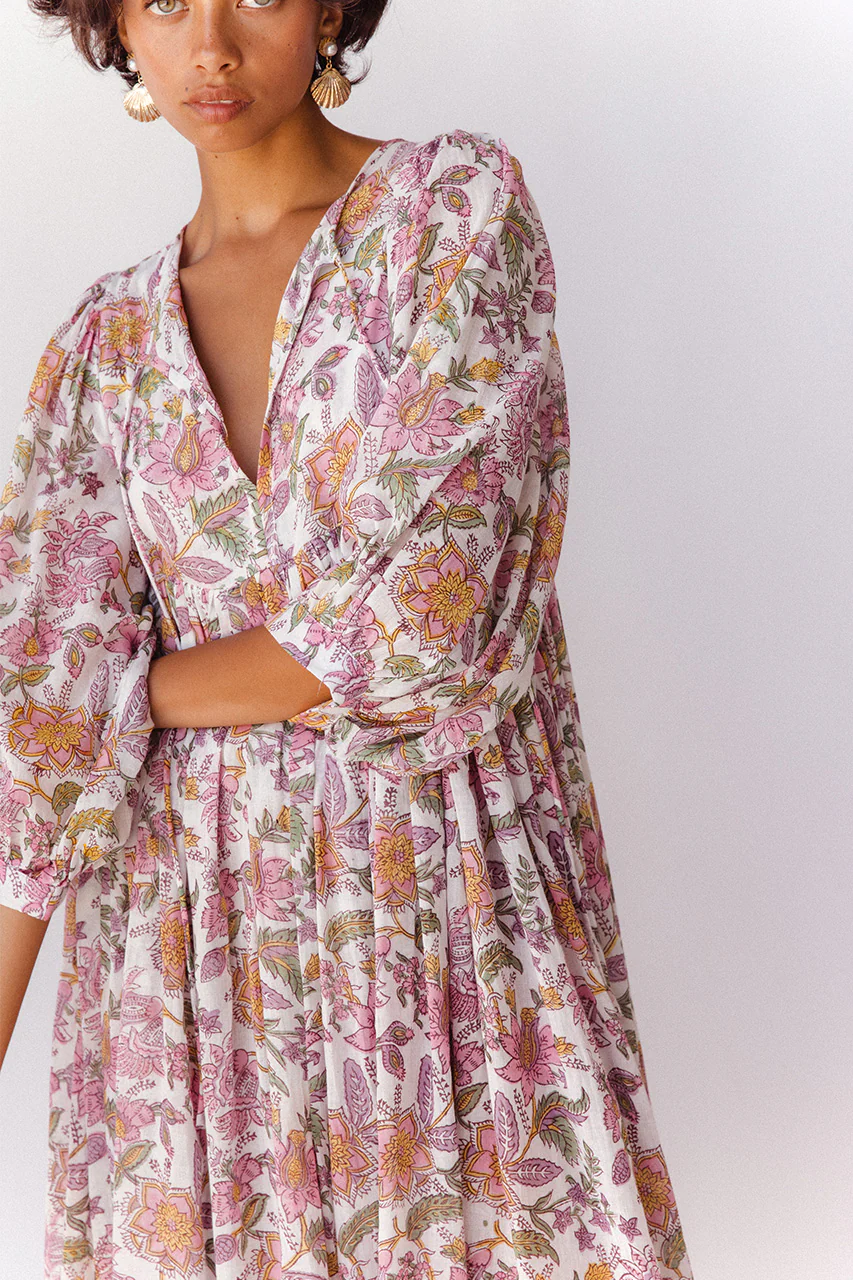 Kyra Midi Dress ~ Fuchsia Bloom - Image 6