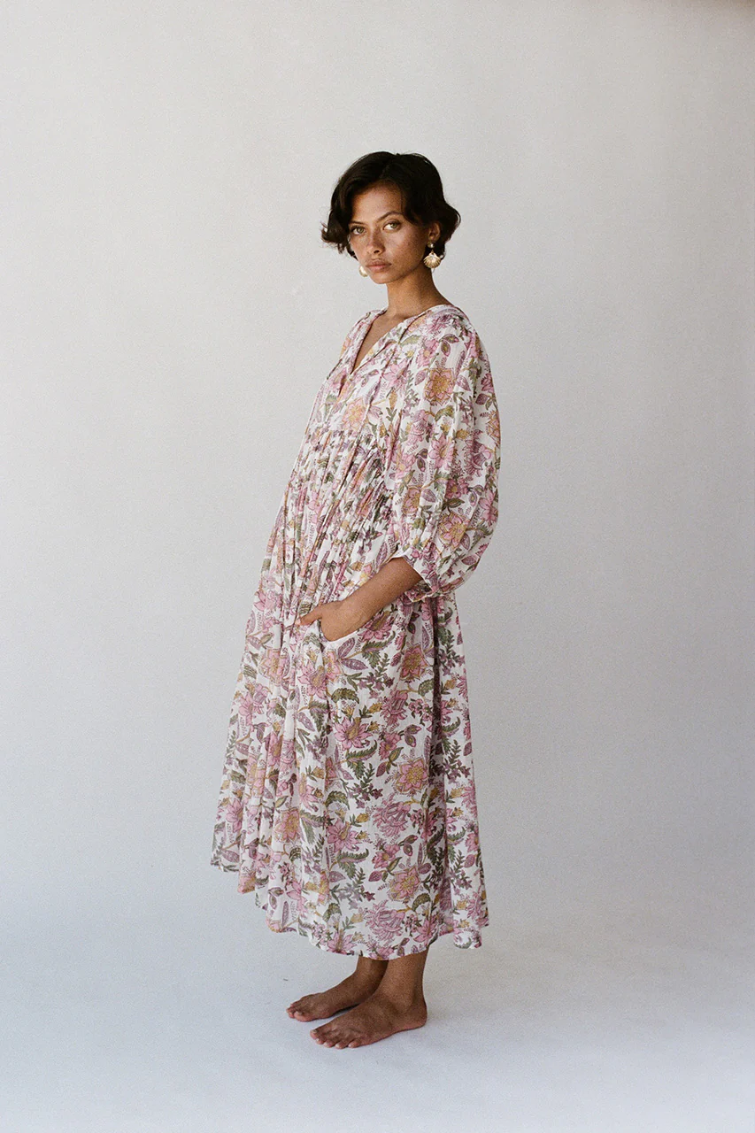 Kyra Midi Dress ~ Fuchsia Bloom - Image 8