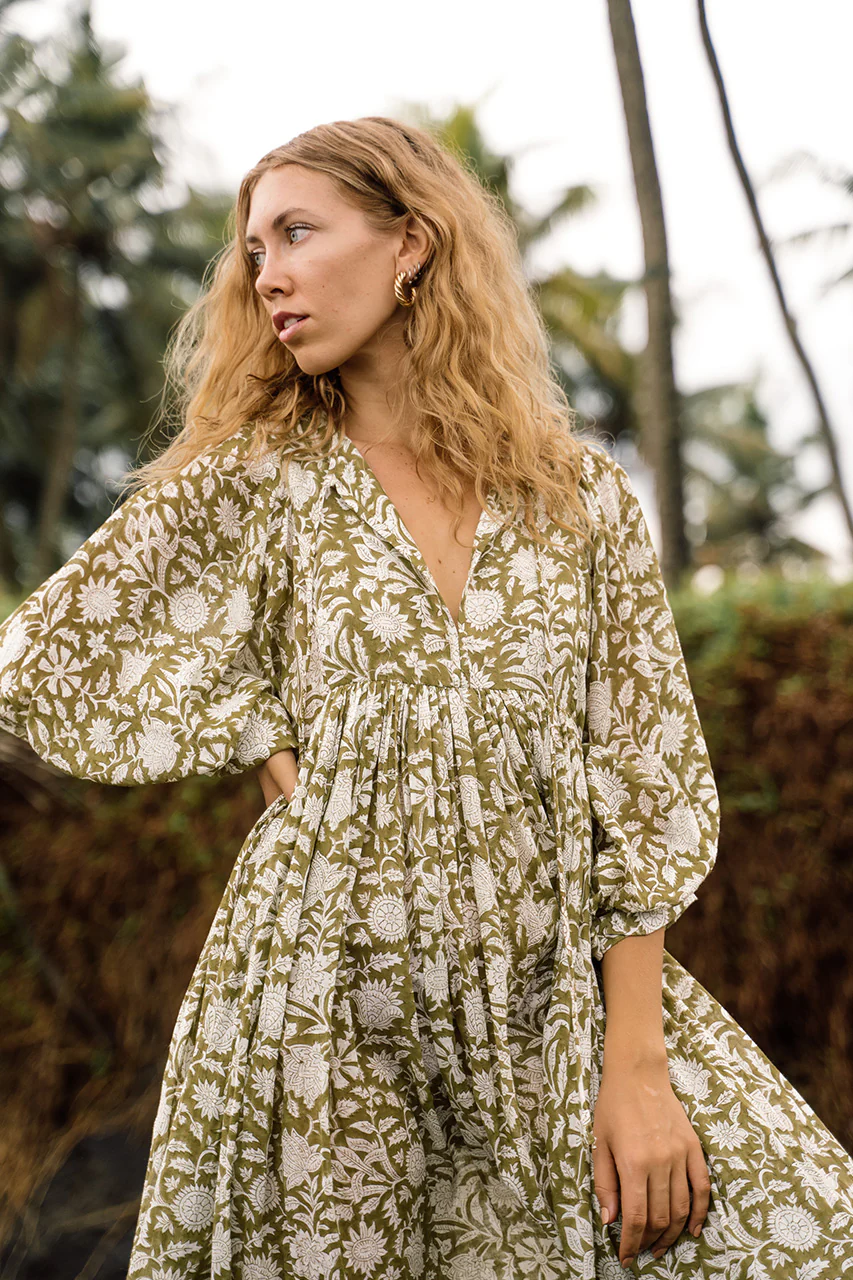 Kyra Midi Dress ~ Olive - Image 10