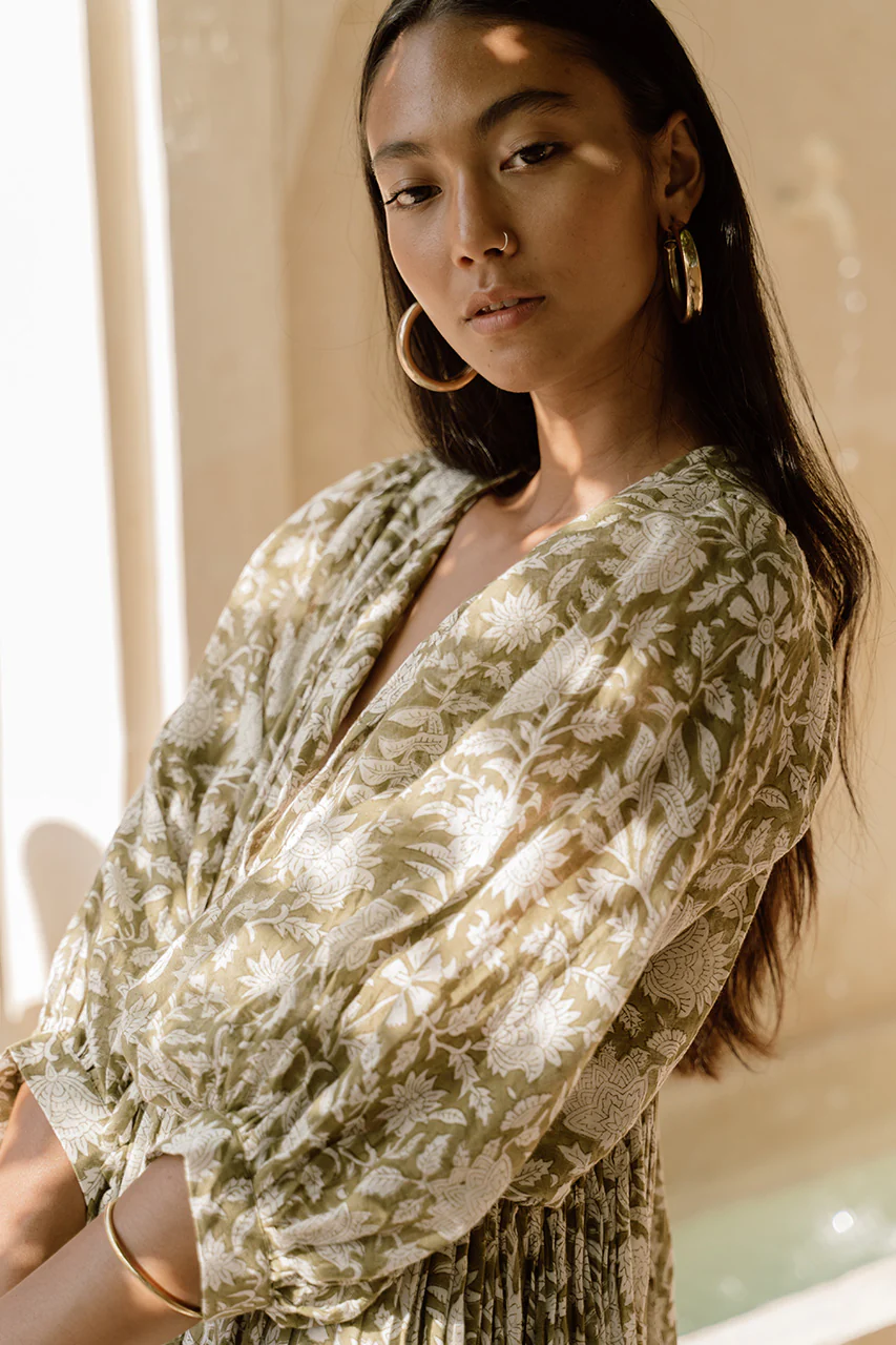 Kyra Midi Dress ~ Olive - Image 5