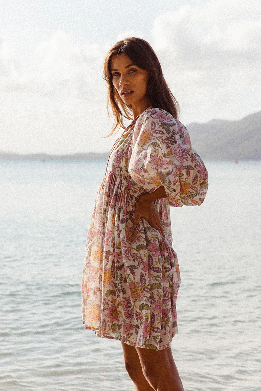 Kyra Mini Dress ~ Fuchsia Bloom - Image 5