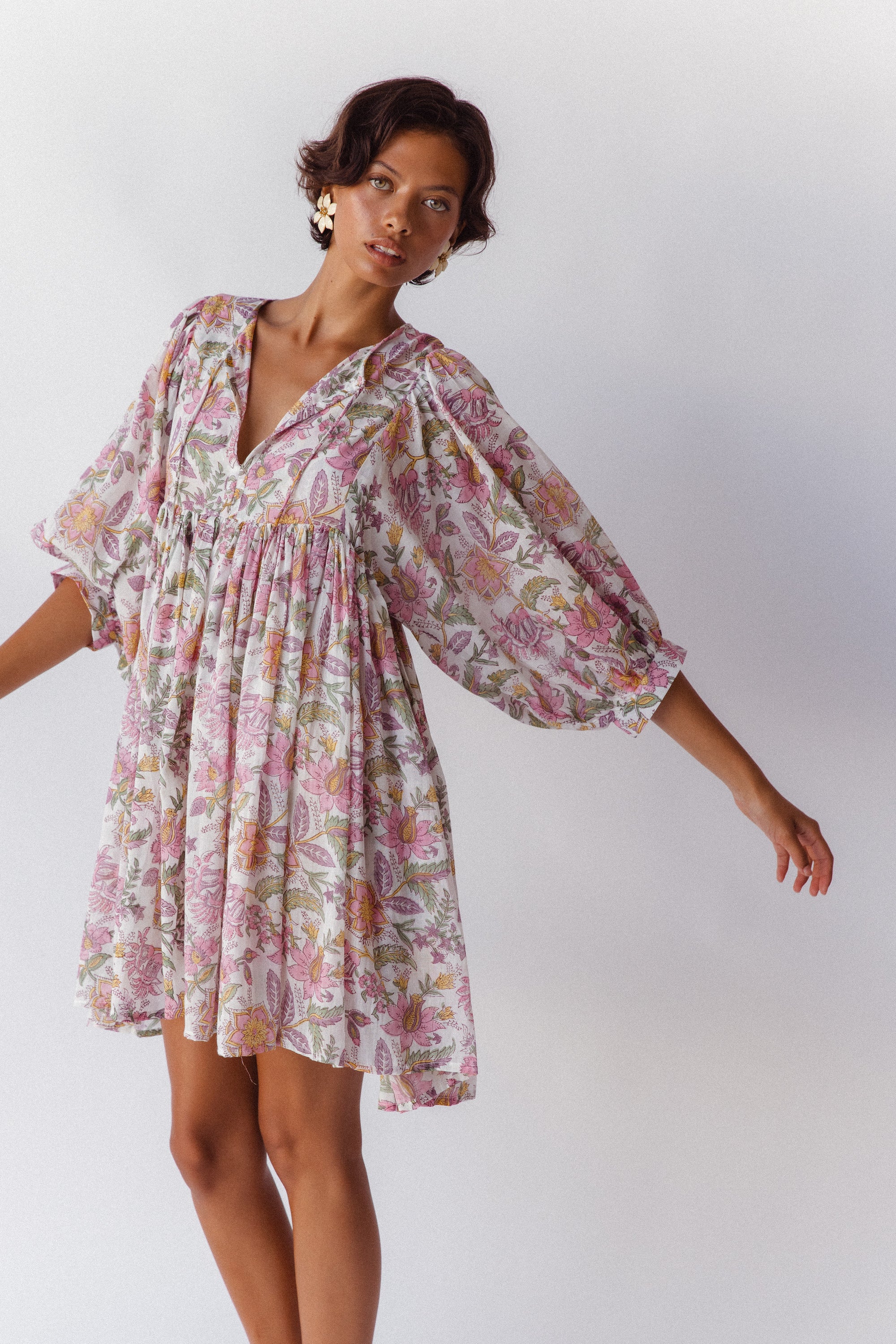 Kyra Mini Dress ~ Fuchsia Bloom - Image 6