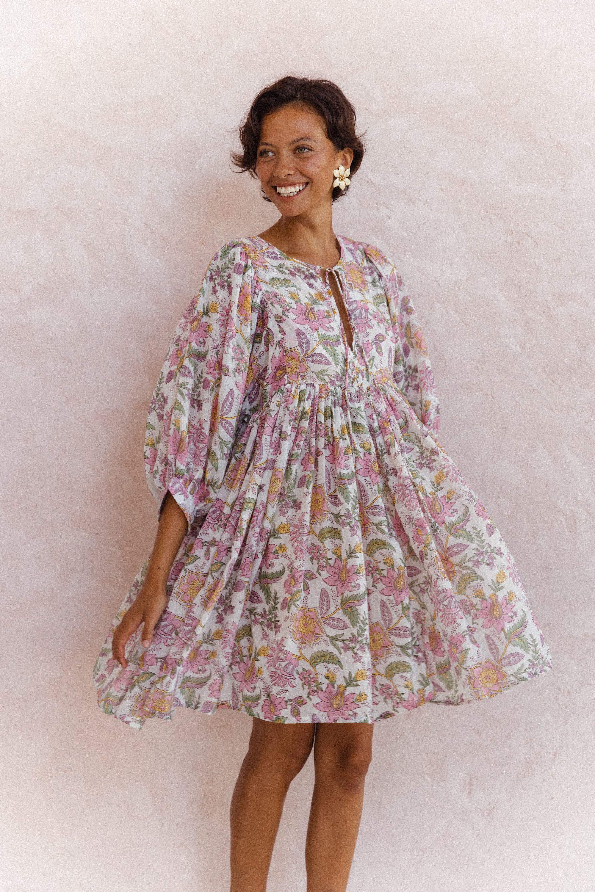 Kyra Mini Dress ~ Fuchsia Bloom - Image 7