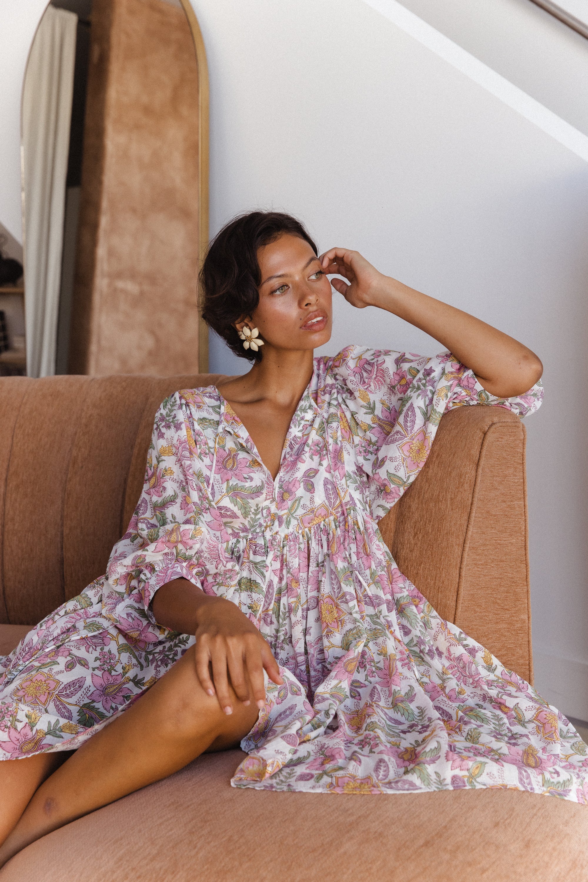 Kyra Mini Dress ~ Fuchsia Bloom - Image 8