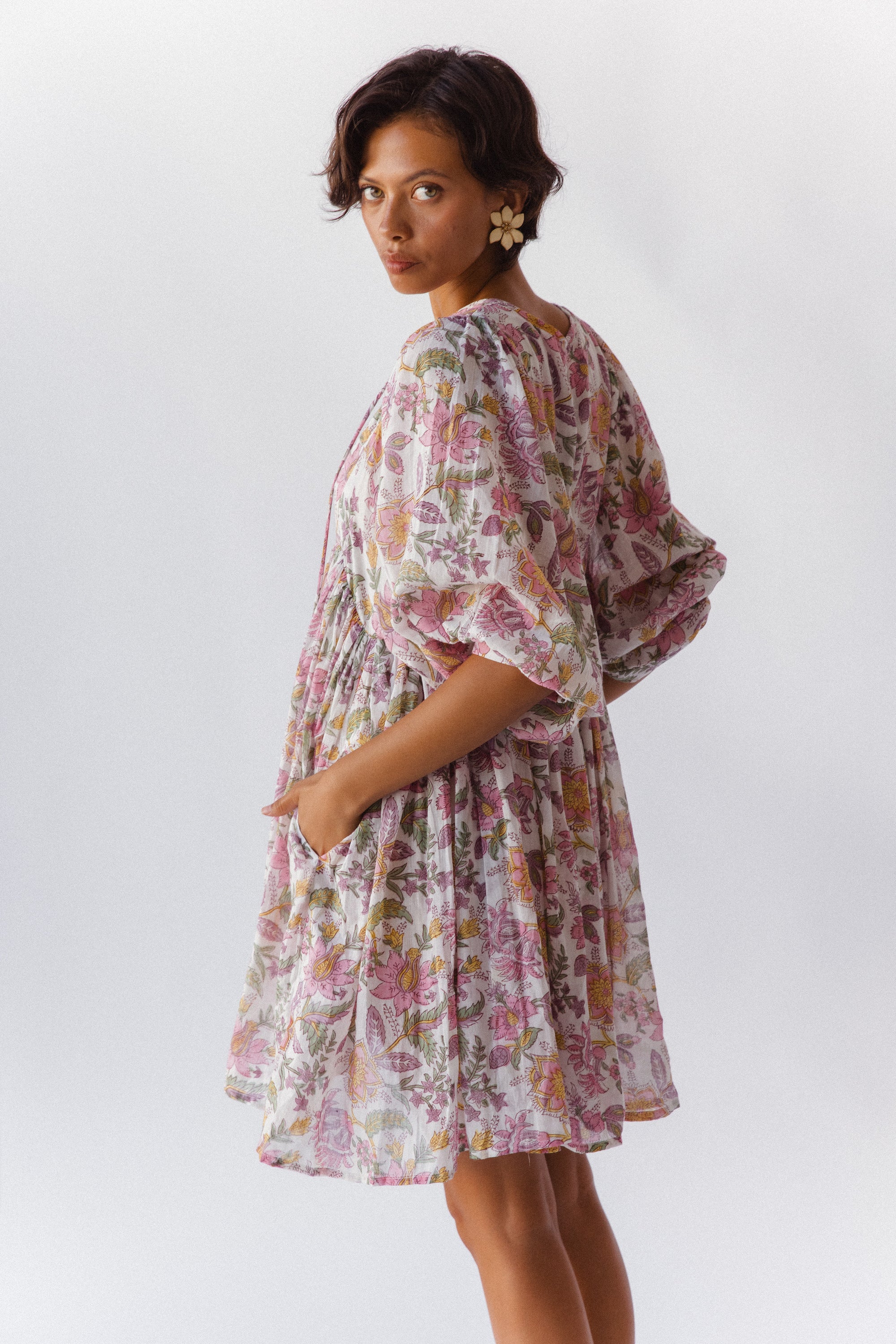 Kyra Mini Dress ~ Fuchsia Bloom - Image 9