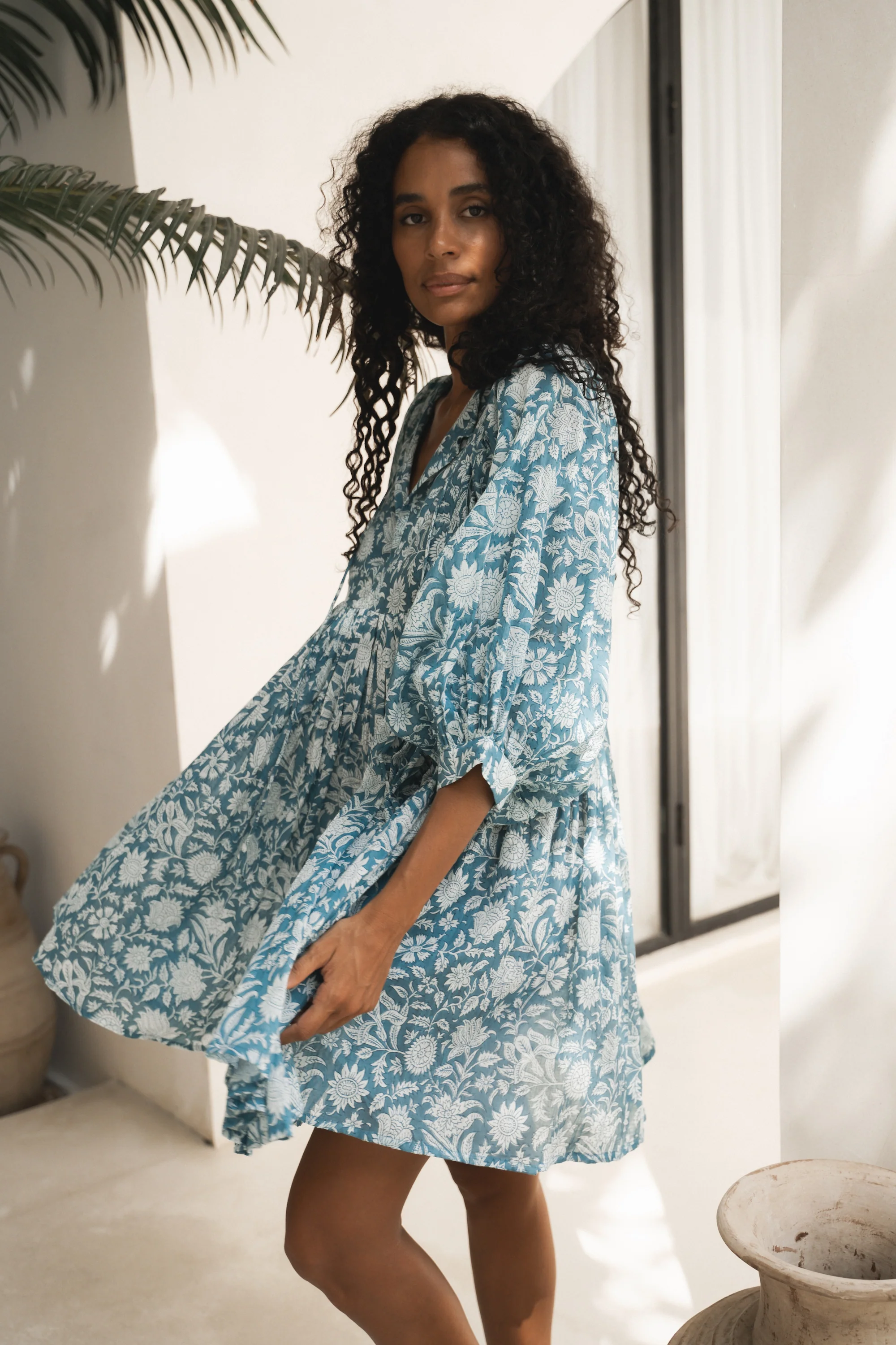 Kyra Mini Dress ~ Ocean Blue - Image 6