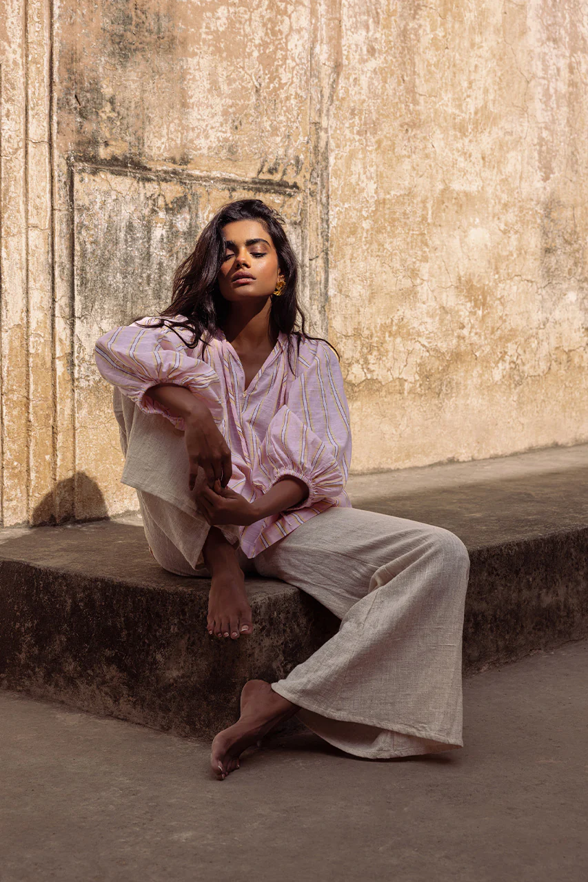 Poet Blouse ~ Pink Sorbet - Image 4