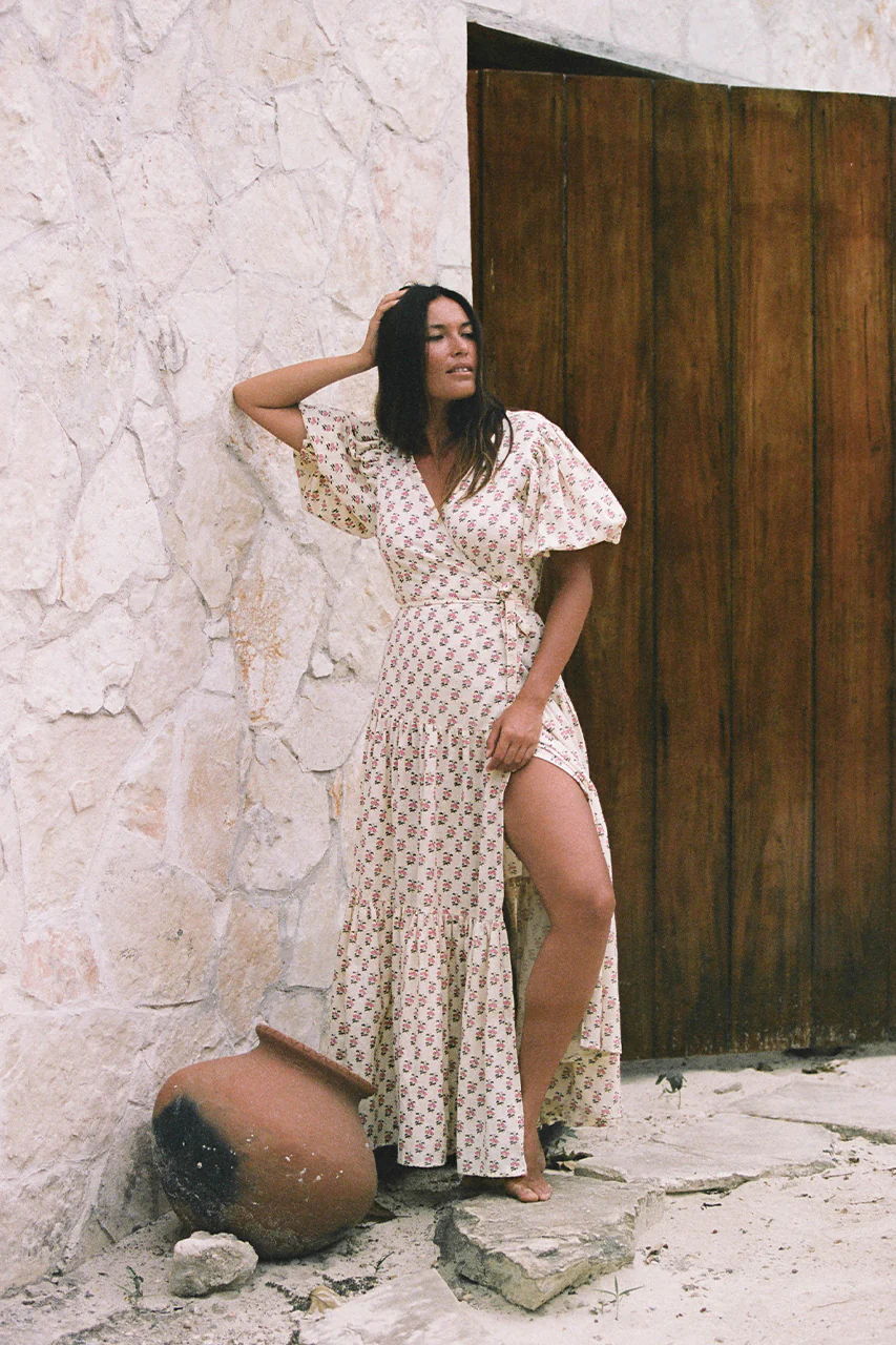 Zuri Wrap Dress ~ Peony - Image 9